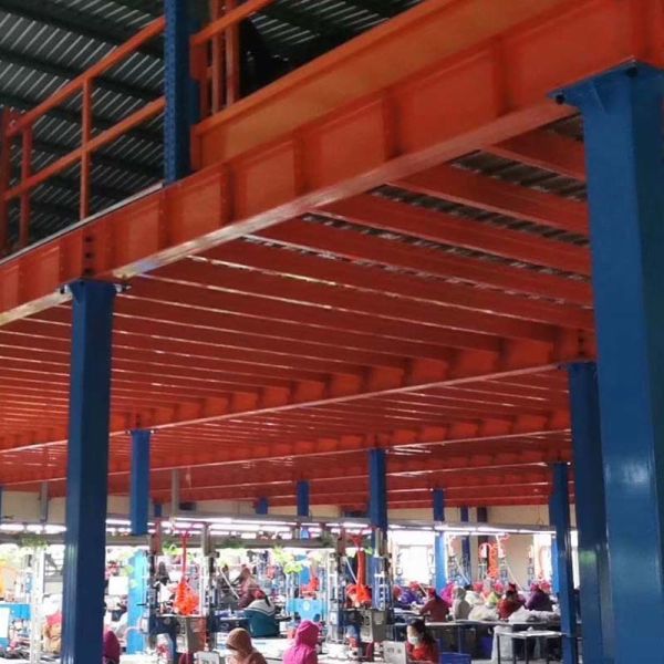 Customizable steel mezzanine floor platform