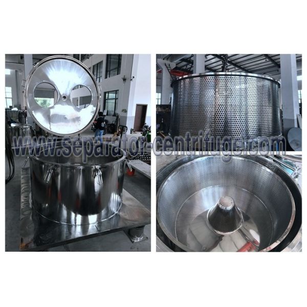SS304 Basket Type Centrifuge For CBD / THC / Hemp Oil Extraction From Plants