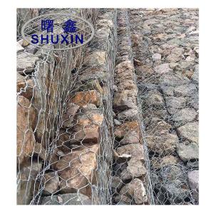 Quality 2.7mm Hexagonal Hole Pvc Coated Gabion Baskets 4x1x1 M for sale