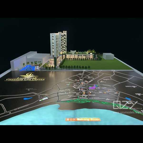 Krittaphong Group Scale Famous Buildings 3D Models 1/100 Vientiane Business Center