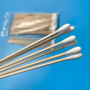 Quality Wooden Cotton Swab 150mm Long Specimen Collection Swabs for sale