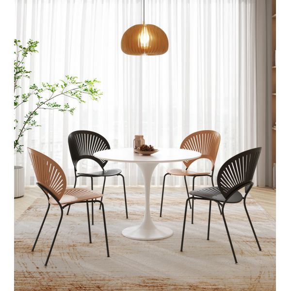 Modern Dining Room Chairs Nordic Cafe White And Black Simplicity Wood Chair