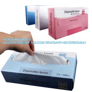 China Biodegradable, Large Size Disposable PE Apron For Adult Waterproof Plastic Apron OEM Service Polyethylene Aprons on sale