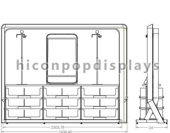 Garment Custom Retail Display Units Apparel Display Stand For Stores