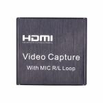 PS4 USB 2.0 Video Capture Card LPCM HDMI Video Grabber With Mic Loop R L