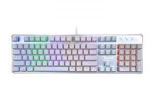 Quality Durable Brown Switch Mechanical Keyboard Backlit , Led Gaming Keyboard Rainbow for sale