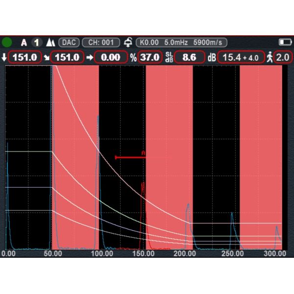 Anti Noise TFD806C Ultrasonic Flaw Detector Probe Frequency 20M Connect Pc