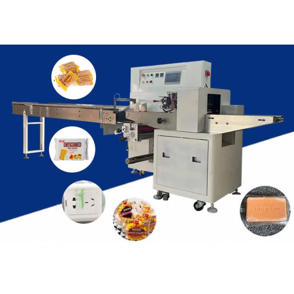 Intelligent Full Automatic Pillow Packing Machine LCD Display PLC Control