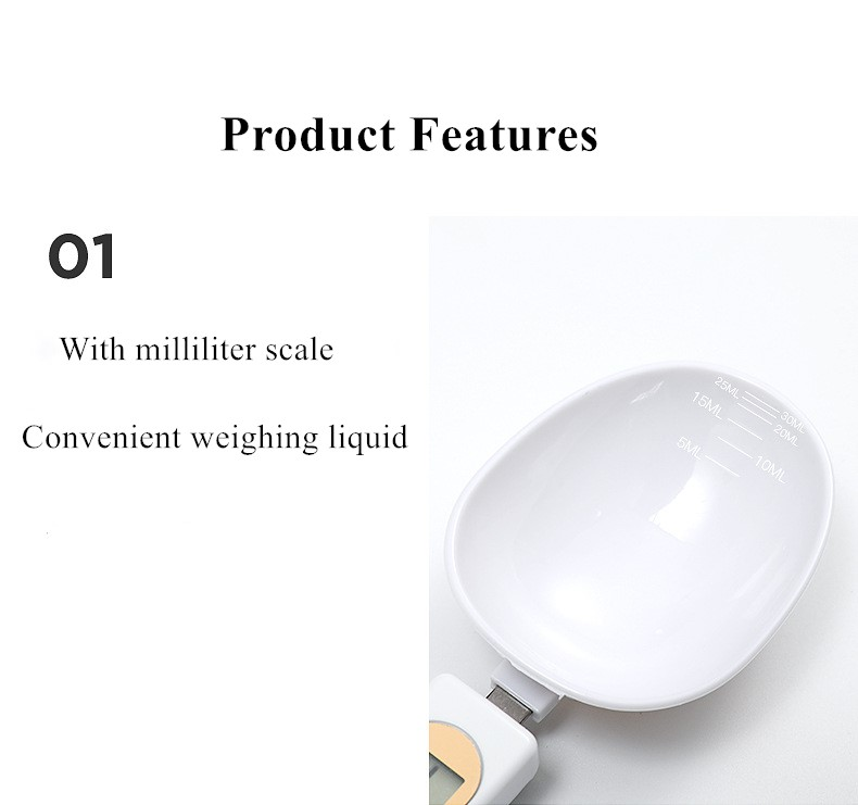 Digital Display Kitchen Scale Spoon for Accurate and Convenient Food Weighing in g/oz/gn/ct