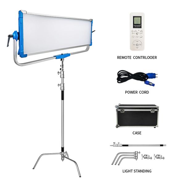 AI-5000Bi Professional LED Video Studio Lights CRI 96 240V CCT With Softbox Flight Case