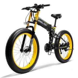 China 1kw Motor Folding Fat Tyre Electric Bike , ODM Electric Assist Mountain Bike on sale