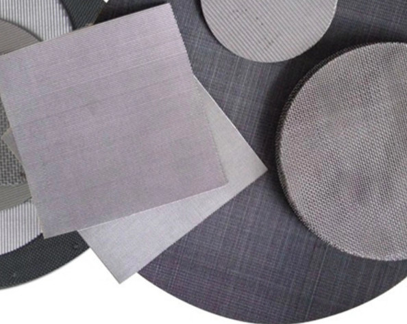 Plain Weave Wire Mesh Discs , Stainless Steel Wire Cloth Discs Plastic Extruder