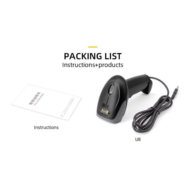 Manual Trigger Mode 2D Wireless Barcode Reader with Scanning and ≥4mil Optical Resolution