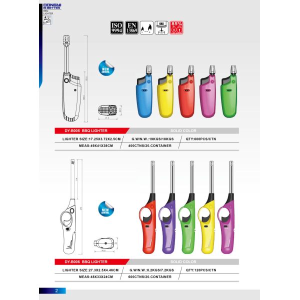 Certified Gas BBQ Lighter 27.3*2.5*4.6cm with ISO22072 Certification