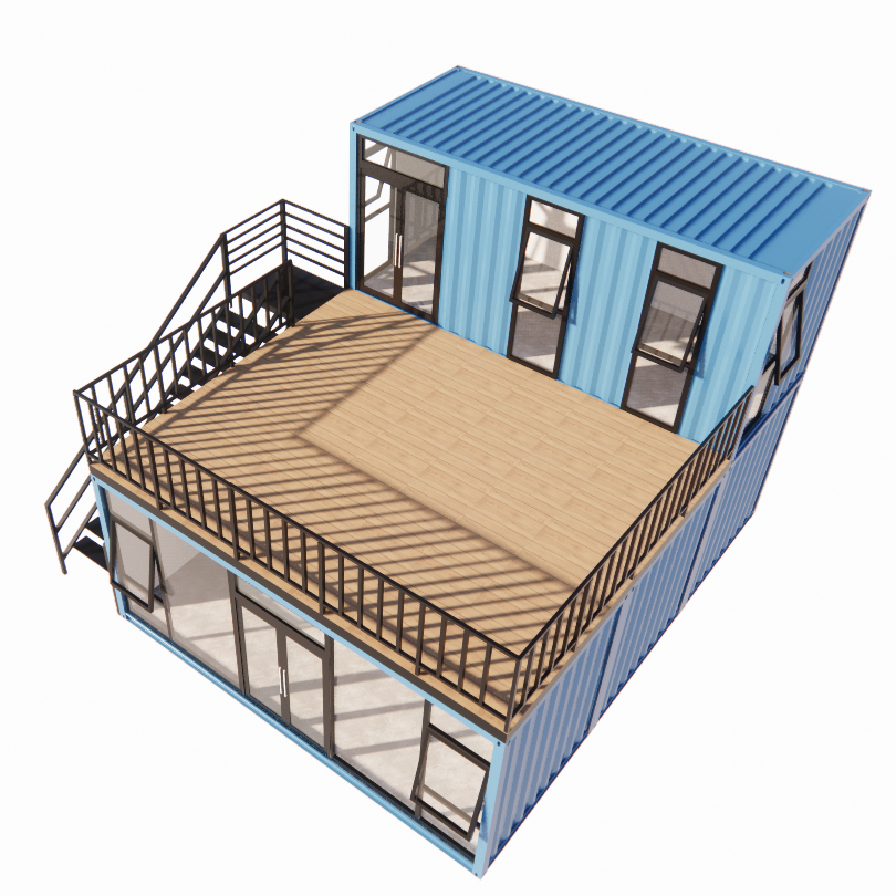 Prefab Shipping Container Bar Pop Up Coffee Shop Restaurant Mobile Container Bar with Galvanized Steel Bending Steel Frame 180g