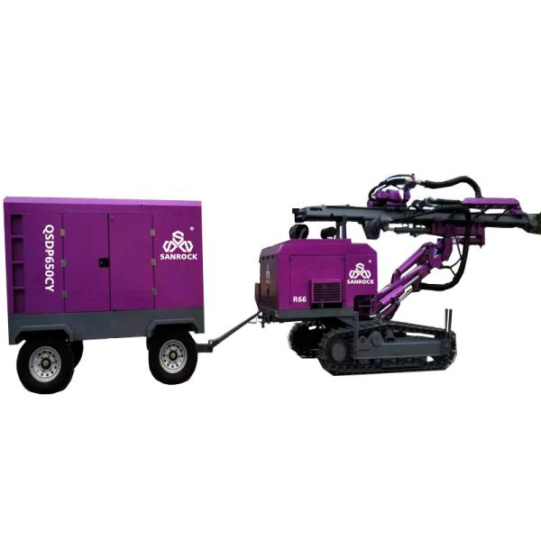 Rotary Borehole DTH Drilling Rig Equipment Diesel Power Hydraulic For Minin