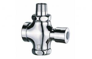 Quality Press Button Self Closing Flush Valves / Chrome Finish Brass Sink Faucets for Hotel for sale