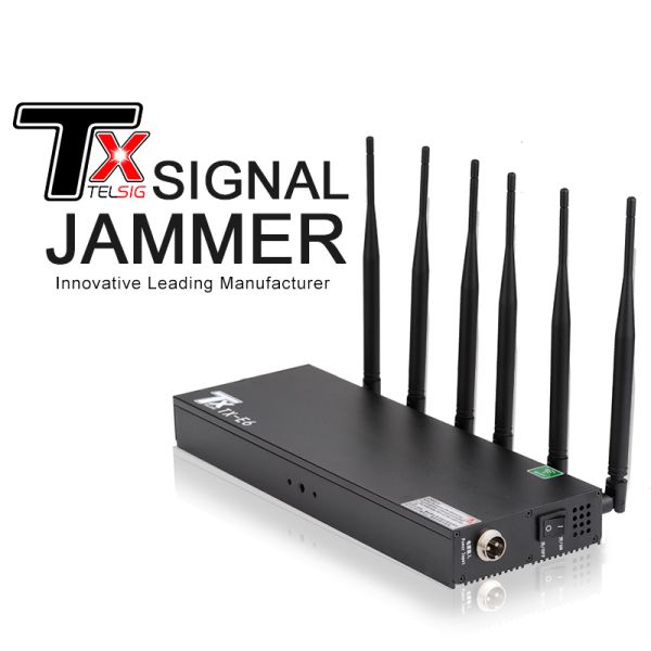 6 Channel Cell Phone Signal Jammer Desktop RF Signal Isolator Built in Cooling Fans