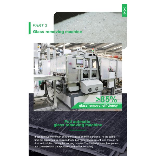 Metal Bifacial Solar Panel Recycling Line Physical No Pollution Function for PV Panels