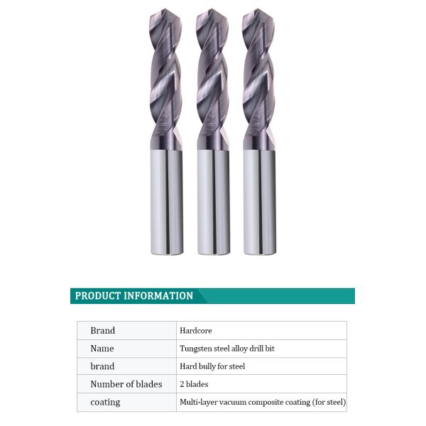 Manufacturer's CNC Drilling Bit Set HRC55 Carbide Cobalt Steel Alloys Twist Drill Bit for CNC Machines ODM OEM Customized