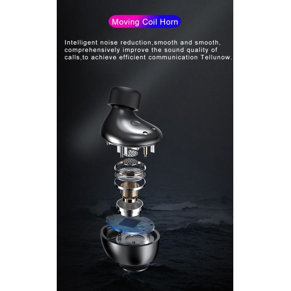 LED Display Transmission 10m TW80 Waterproof Wireless Bluetooth Earbuds