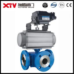Floating Structure 3 Way Ball Valve With F304 Stem Material And Electric
