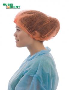 Quality Disposable PP Non Woven Mob Cap Bouffant Head Cover Hair Net Surgical Doctor Hat Round Mob Cap for sale