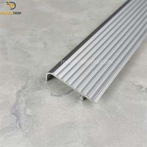 Quality Metal Trim Stair Nosing Tile Trim 2.5m 3m Length Stair Protector Silver for sale