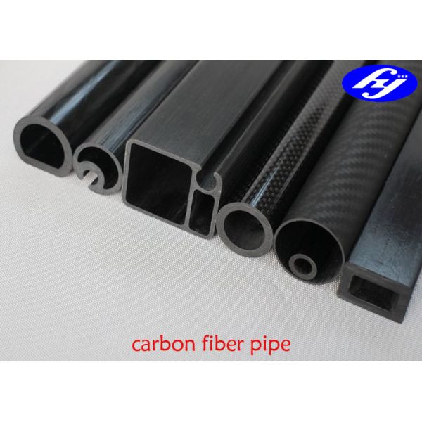 Various Shape Carbon Composite Material , Special Section Pultrusion Carbon Fiber Tube