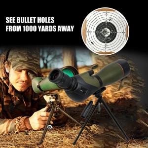 Eyepiece Spotting Scope Telescope 45 Degree Angled 20-60X80 For Birding