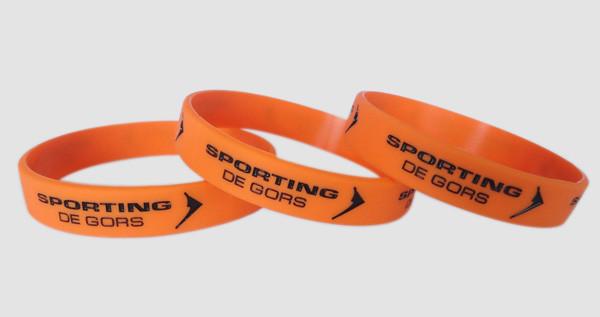 Buy Silicone Bracelet with Debossed Logo, Silicone Wristband with Color Filled. at wholesale prices