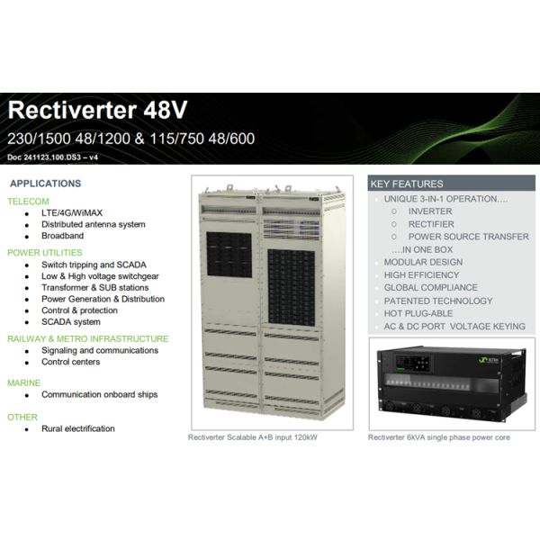 Eltek Rectifier Inverter In One Box HE 48V 230/1500VA 48/1200 241123.100 241123.101