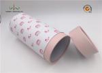White Coated Paper Round Cardboard Tubes With Lids For Food Cake Packaging