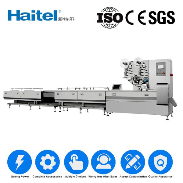 Multi-servo feed processing machine Horizontal chocolate Candy Bar flow Packing Machine