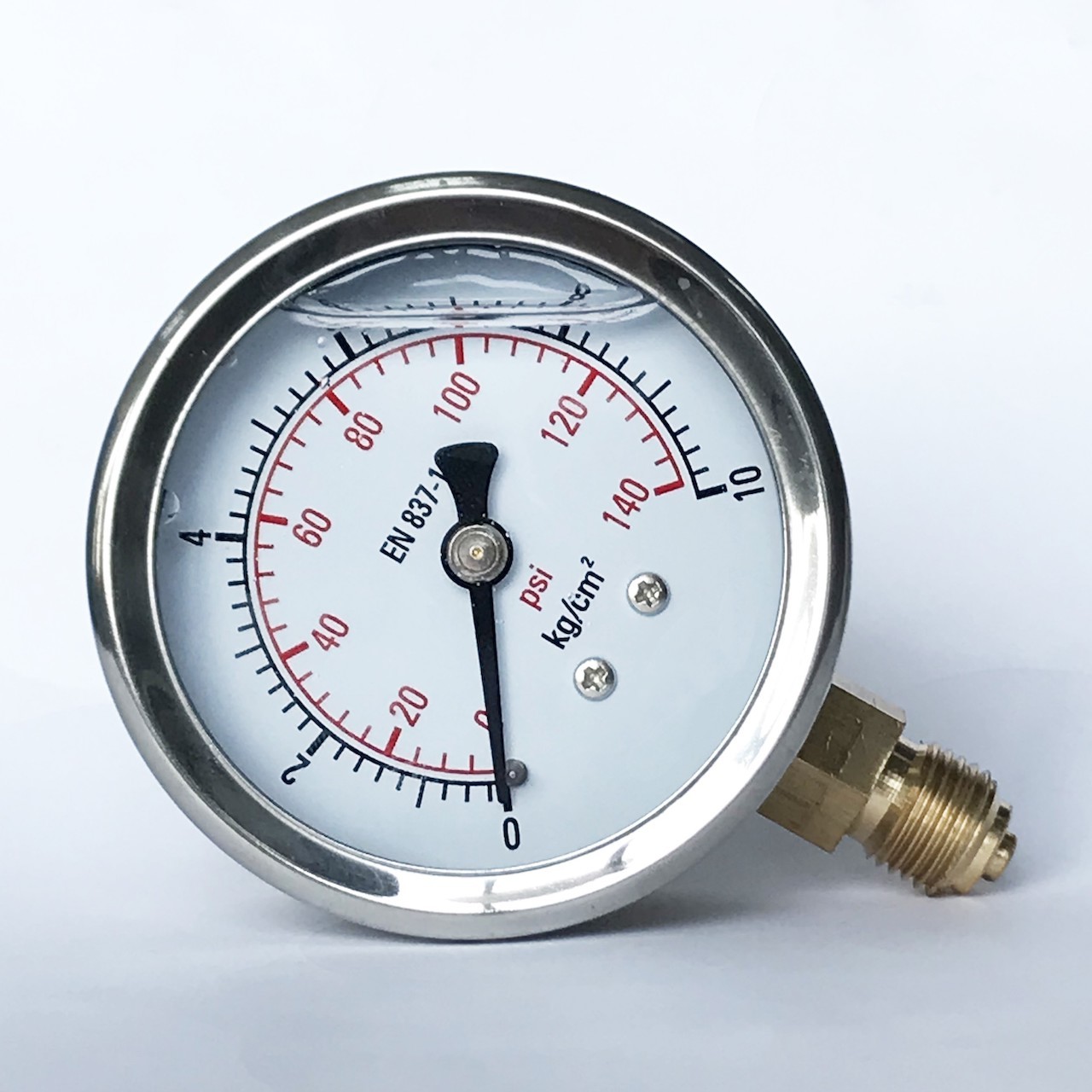 Buy cheap 63mm 140 psi Boiler Manometer Bottom Brass Connection Stainless Steel Case from wholesalers
