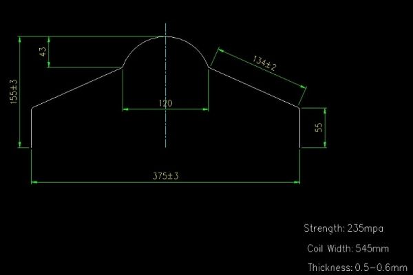 Hydraulic Punching Ridge Cap Roll Forming Machine Perforation 10m/Min