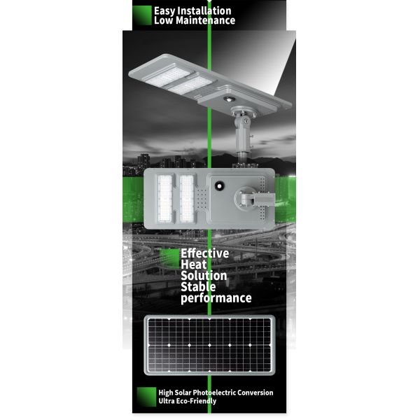 All In One 50 Watt 50000H 71ra Solar Panel Street Light