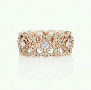 Quality  Diamond Ring 18K Yellow Gold Lotus Design Ring with VVS Diamonds J1FK02Z00W for sale