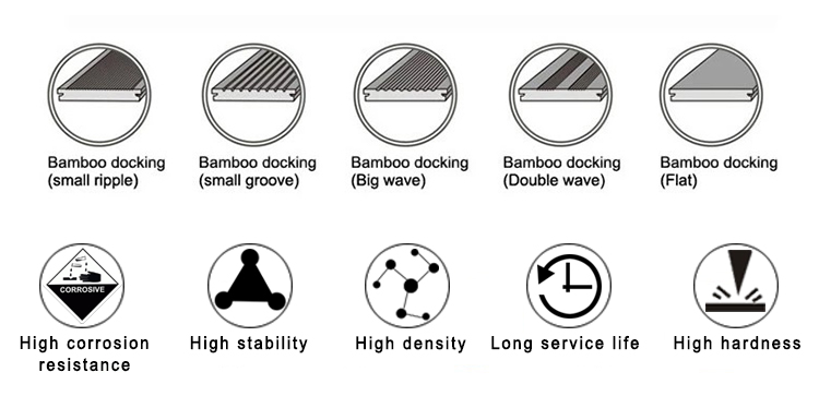 Waterproof Bamboo Decking for Garden Trestles and Corridors 130mm Width Distressed Design