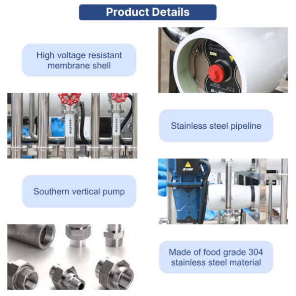 PVC And SS Pipe Material Single Stage Reverse Osmosis System With Water Production Capacity One Ton Per Day And Desalted Water 99 Percent Or Higher