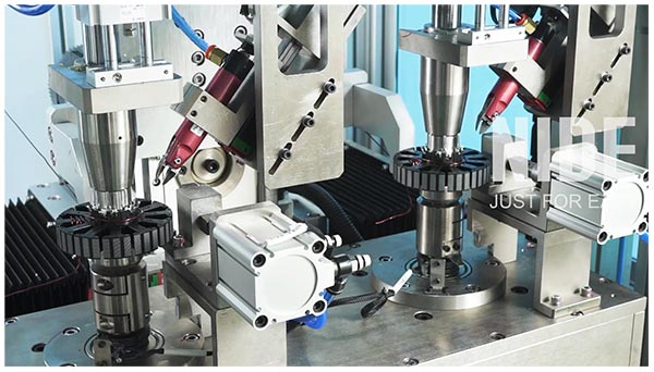 double stations BLDC rotor needle winder motor coil winding machine