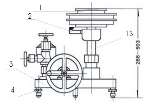 Hydraulic piston 0-60MPa dead weight tester for Pressure Sensor