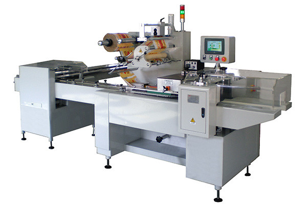 Bulk Biscuit Packaging Machine Without Tray Flow Packing Machine For Biscuit 5.2KW Power 3 Phase 380V Easy Operation