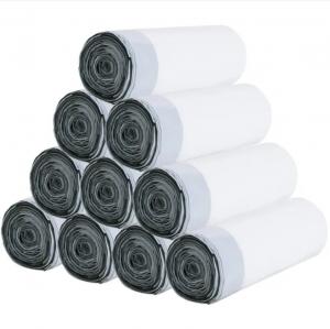 Quality LDPE Drawstring Garbage Bag 0.04mm Thickness Waste Bin Liner On Roll for sale