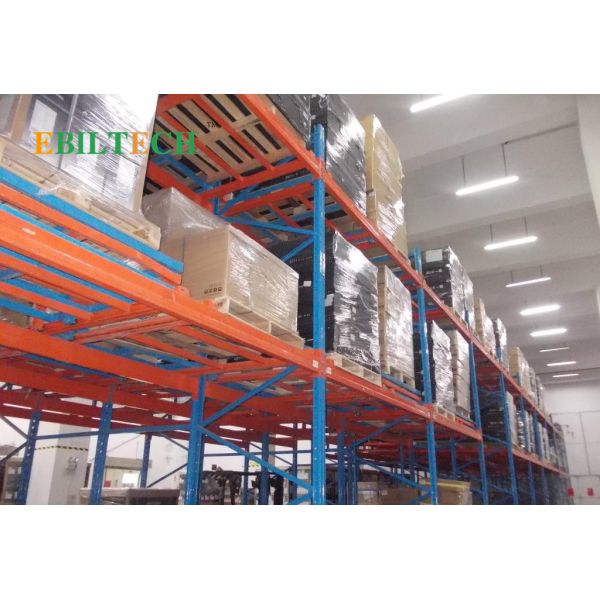 Cold Storage Push Back Racking , 600 - 2000mm Push Rack Industrial Pallet Shelving