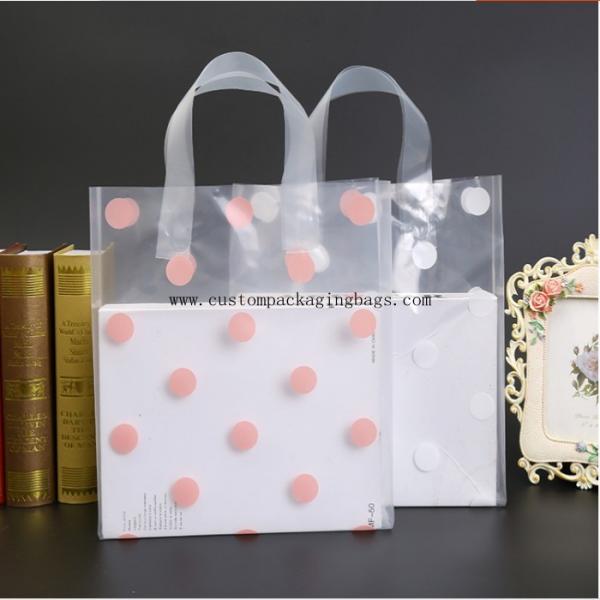 Buy Recycled Die Cut Handle Bags , PE Clear Plastic Shopping Bags With Handles at wholesale prices