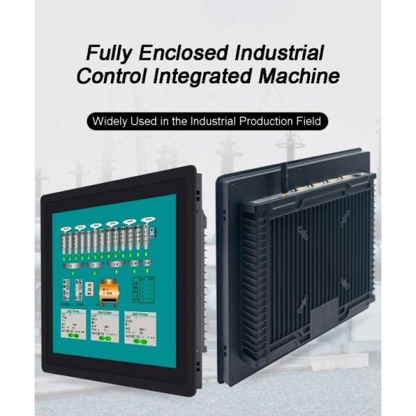 New 21.5 Inch Industrial Touch Panel PC with Intel Core I5 Multiple Ports-4 COM IP65 Level Protection All-In-One Design