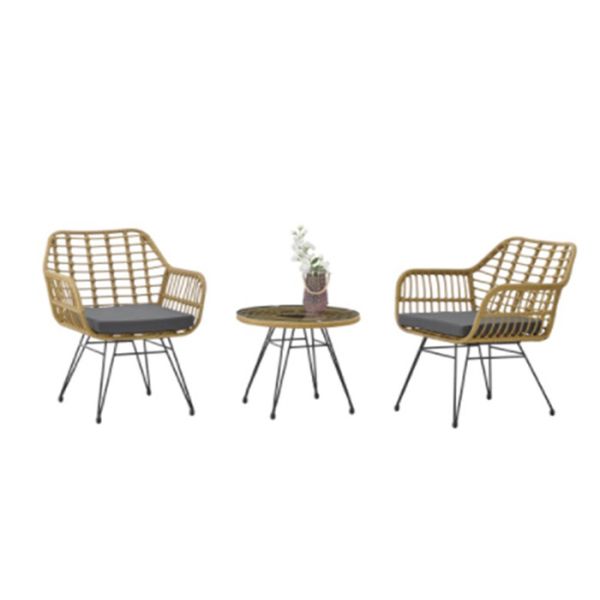 KD Steel Garden Rattan Set Including Chair And Table 1.2mm Thick