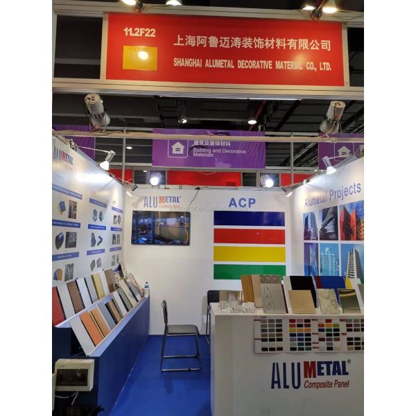 Alumetal B1 A2 Fireproof Aluminum Composite Panel Exterior Metal Cladding 1250mm