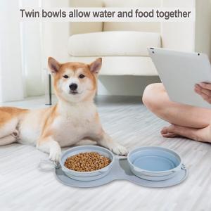 China Collapsible Silicone Pet Suppliers Bowl Harmless 2 Pack For Travel on sale
